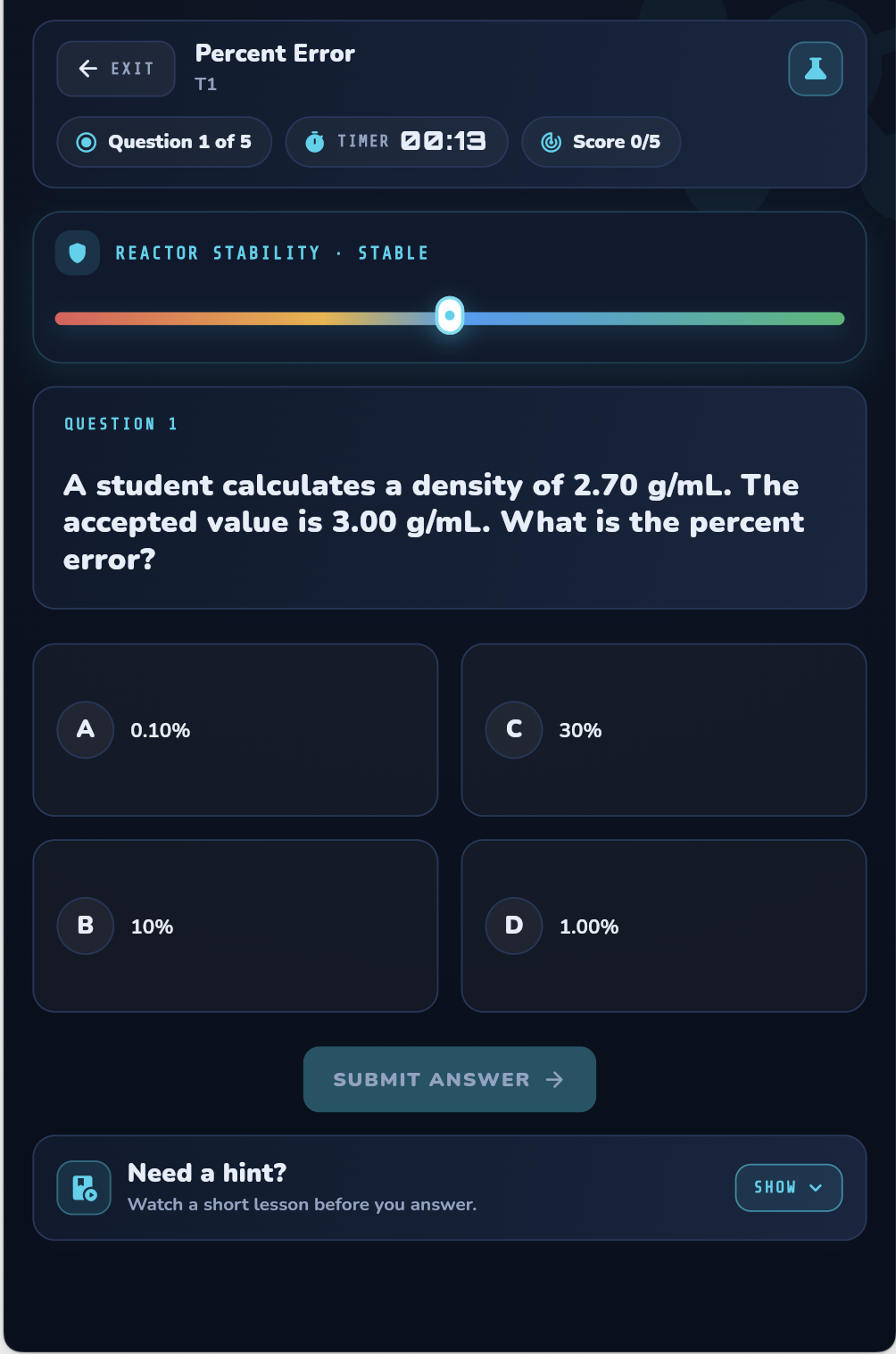 Lesson quiz